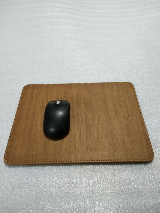 Compatible with Apple , Wireless charging mobile phone universal wood grain mouse pad