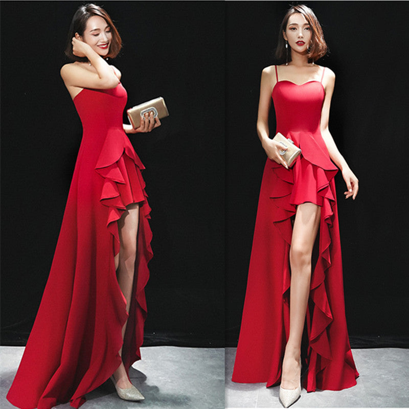 Women's Sling Long Slim Fit Wedding Evening Dress
