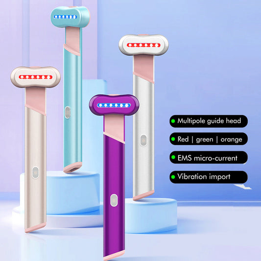 4 Colors Electric Red Blue Light Beautification Instrument Therapeutic Warmth Face Massage