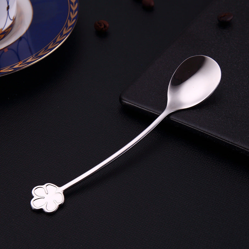 304 Stainless Steel Spoon Gold Plated Dessert Spoon Coffee Stir Spoon Stainless Steel Ice Bar Spoon