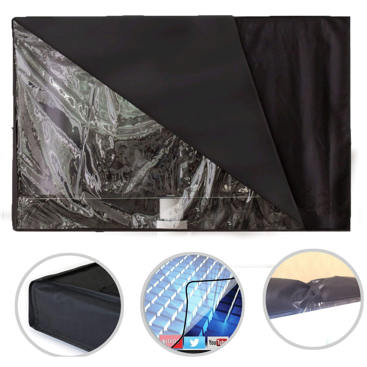 PVC Film Transparent Outdoor Dustproof Waterproof TV Cover