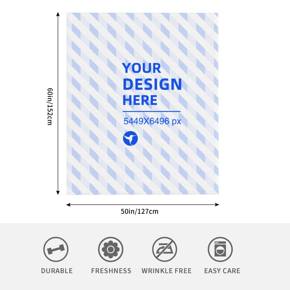 Create Your Own Vertical Thickened Skin-friendly Breathable Flannel Blanket