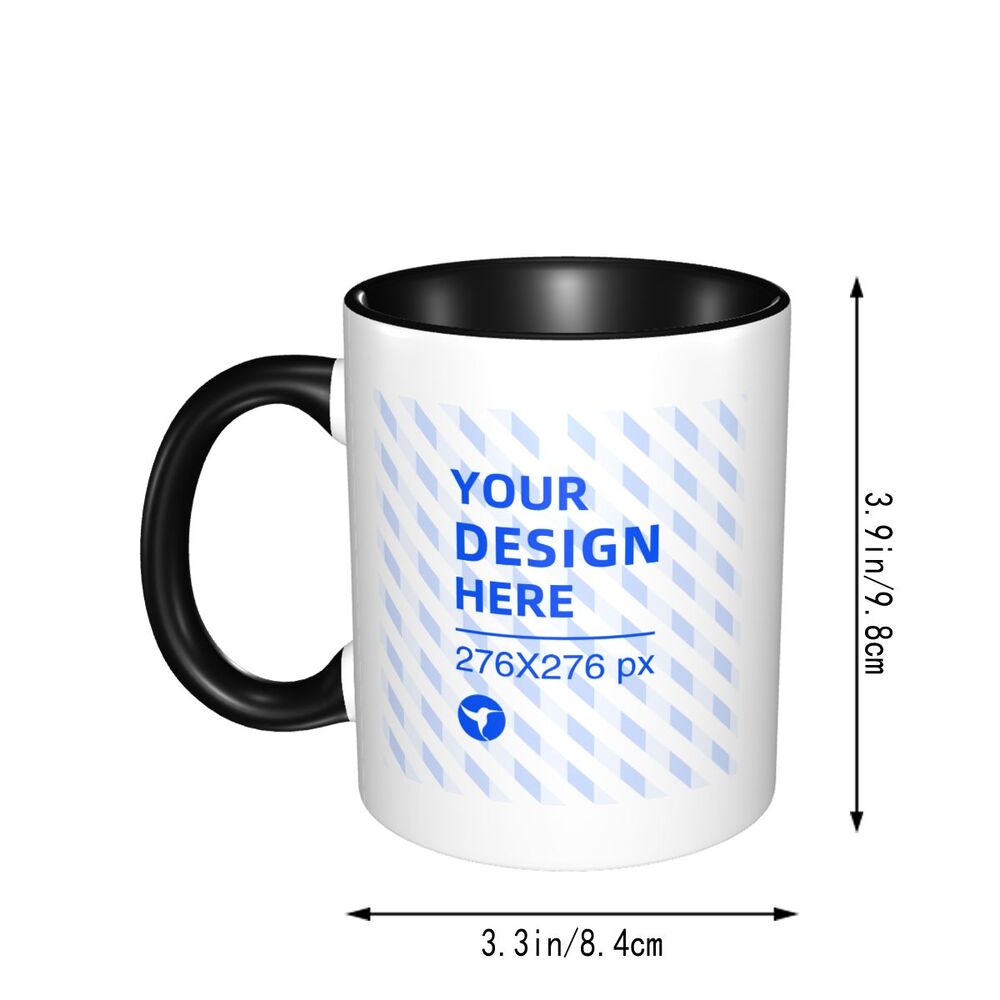 Create Your Own Double Color Comfort Handle Ceramic Mug