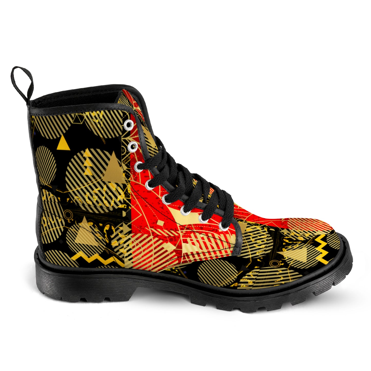 Men's Lace Up Canvas (Model1203H)(Black)