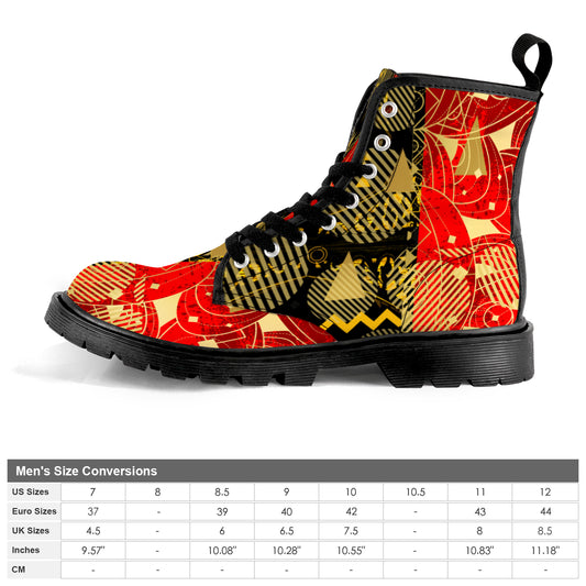 Men's Lace Up Canvas (Model1203H)(Black)