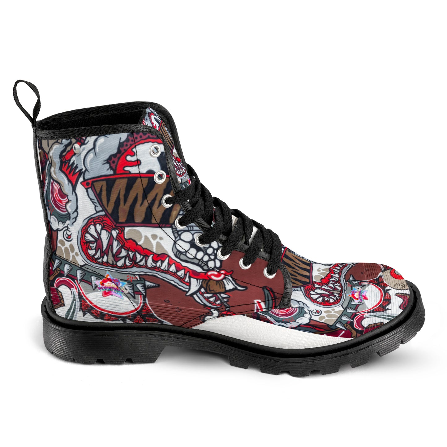 Men's Lace Up Canvas (Model1203H)(Black)