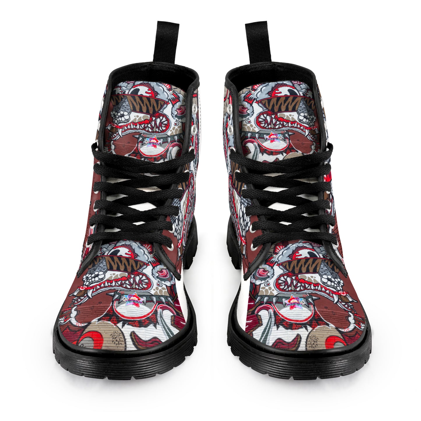 Men's Lace Up Canvas (Model1203H)(Black)