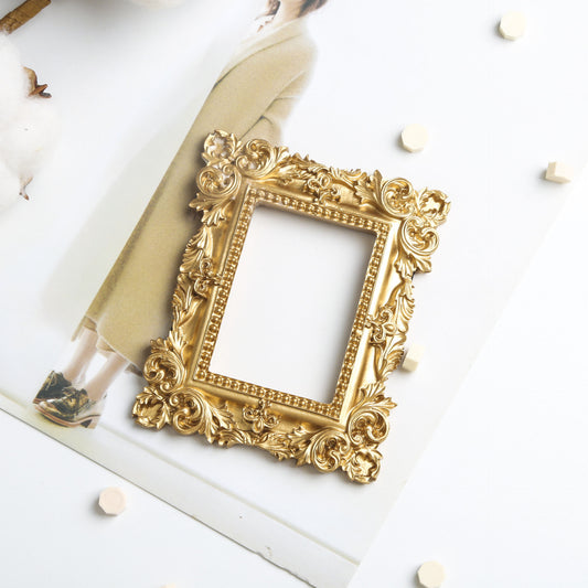 European style golden picture frame relief photo wall