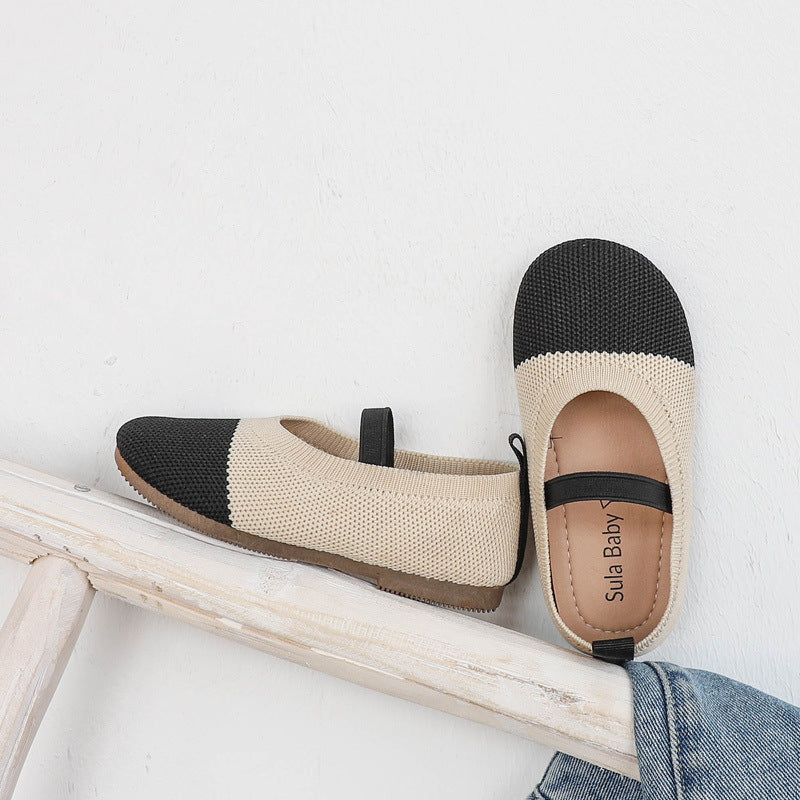 Children's peas shoes knitted shoes