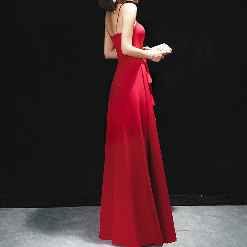 Women's Sling Long Slim Fit Wedding Evening Dress