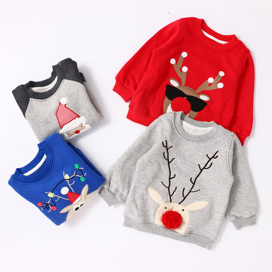 Christmas Series Sweater Children's Top Thickened