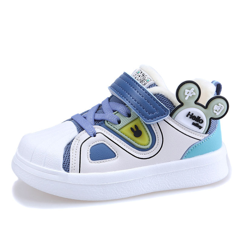 Warm baby quilted casual sneakers