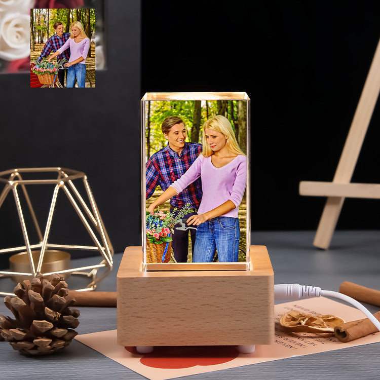 Creative Square Crystal Engraved Color Printed Photo Gift Ornaments