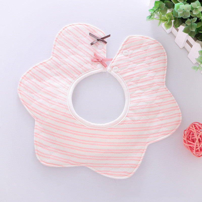 360° rotating flower waterproof saliva towel