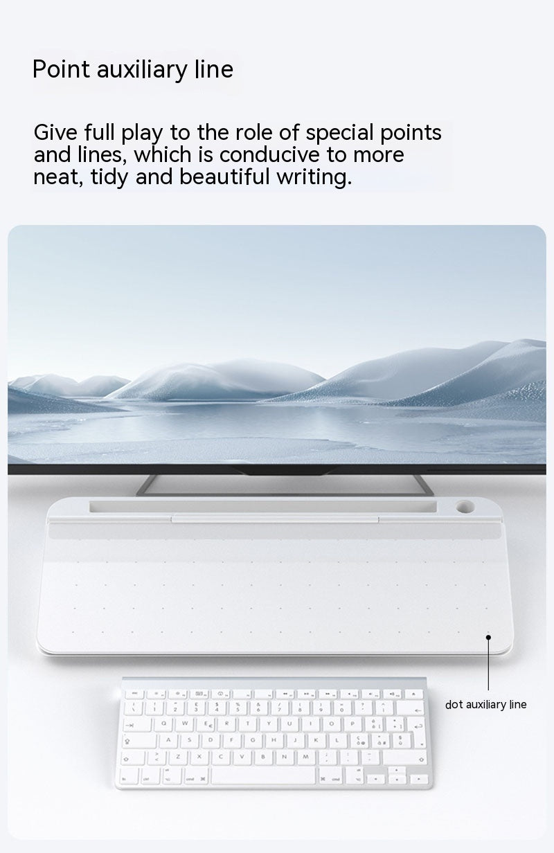 Computer Desktop Keyboard Portable Erasable Message Note Board Office Storage Box