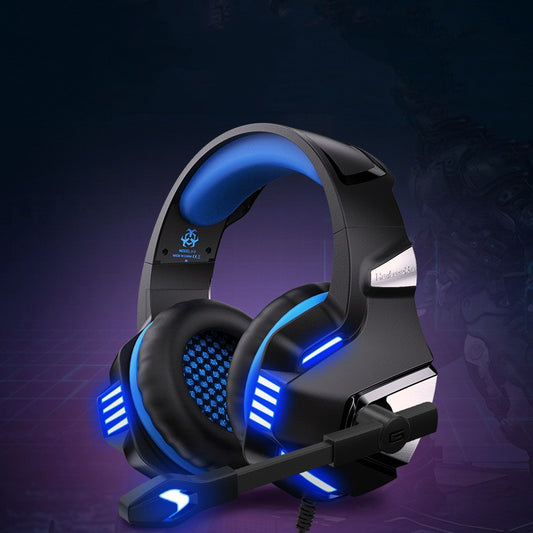 Head-mounted luminous wire-controlled PS4 gaming headset