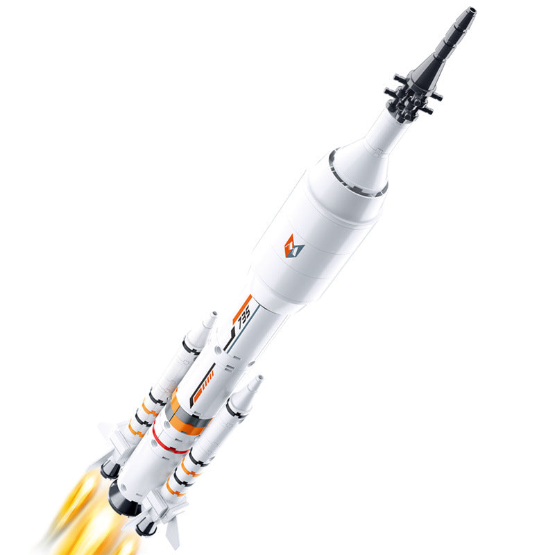 Building block interstellar rocket toy model