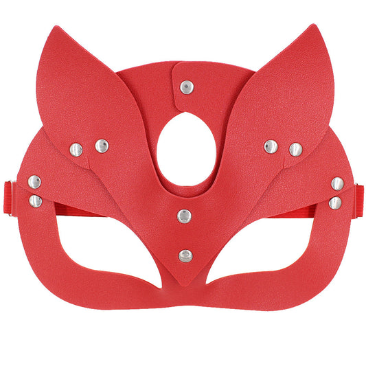 European And American Personalized PU Leather Fox Mask