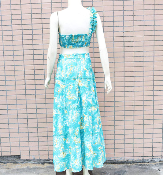 One-shoulder Back Fashionable Two-piece Sexy Dress