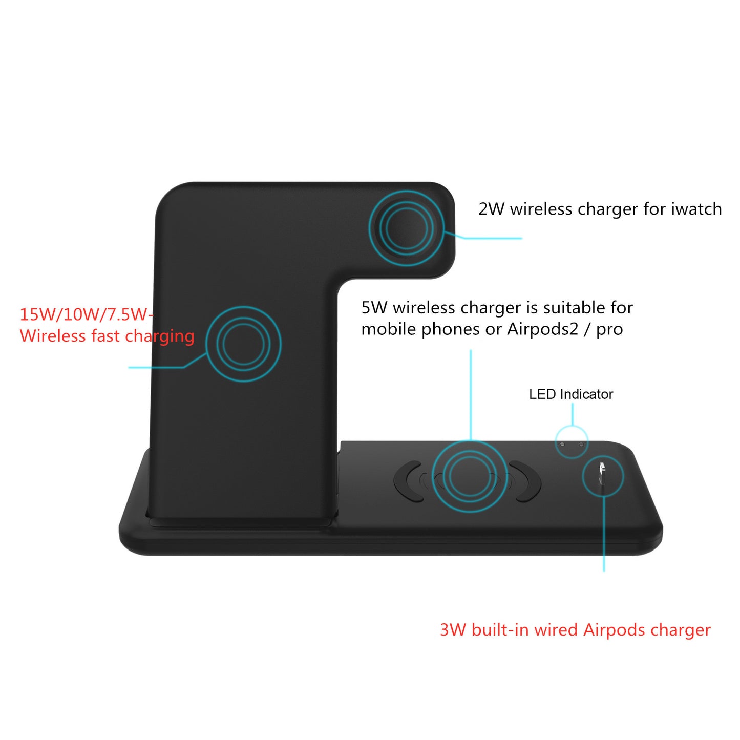Compatible with Apple, Compatible with Apple , Wireless Charger Stand For iphone