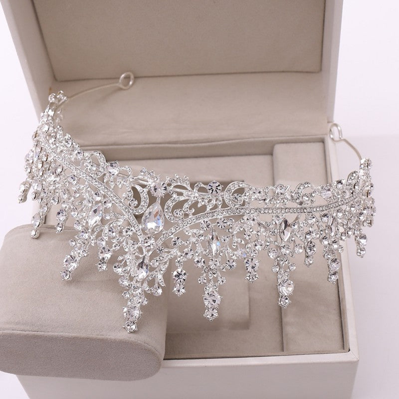 Silver Crystal Drop Bridal Jewelry Set - FLIPSTYLEZLLC