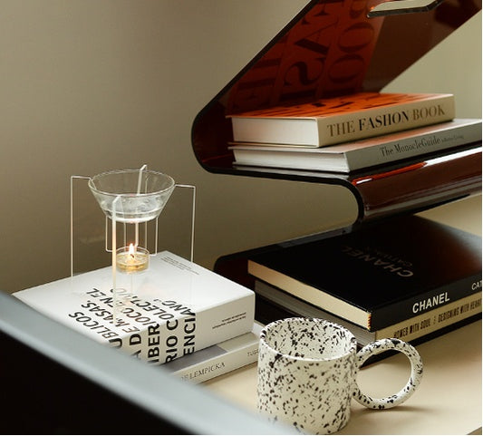 Acrylic Decorative Bookstand Retro W-shaped Storage Rack