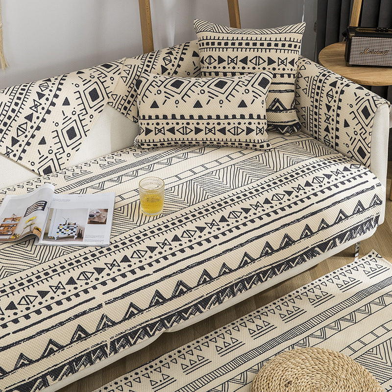 Four Seasons Universal Cotton And Hemp Sofa Cushion Minimalist