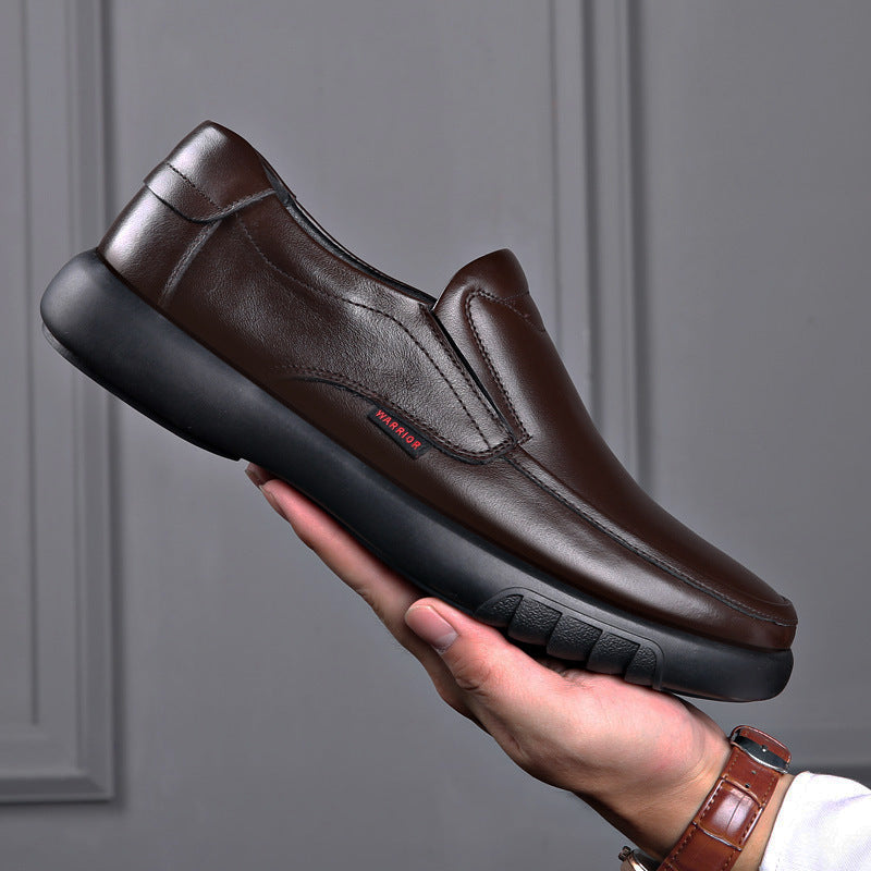Men's casual plus size leather shoes