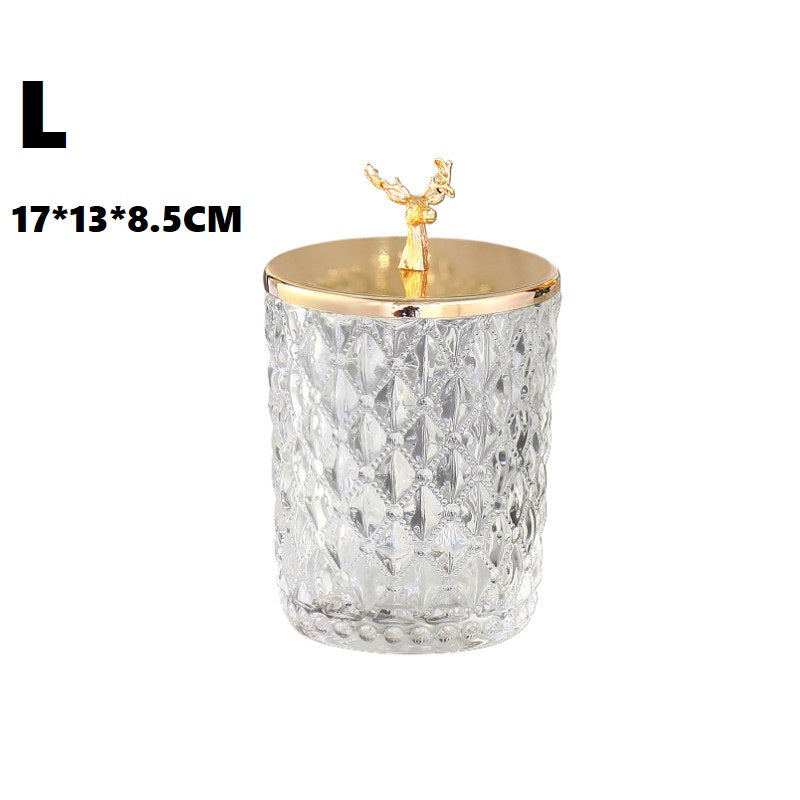 Coffee Table Glass Storage Jar Tooth Swab Cotton Swab Storage Box