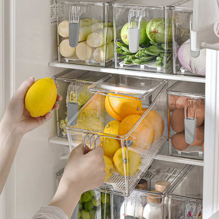 Household Food Storage Box With Drain