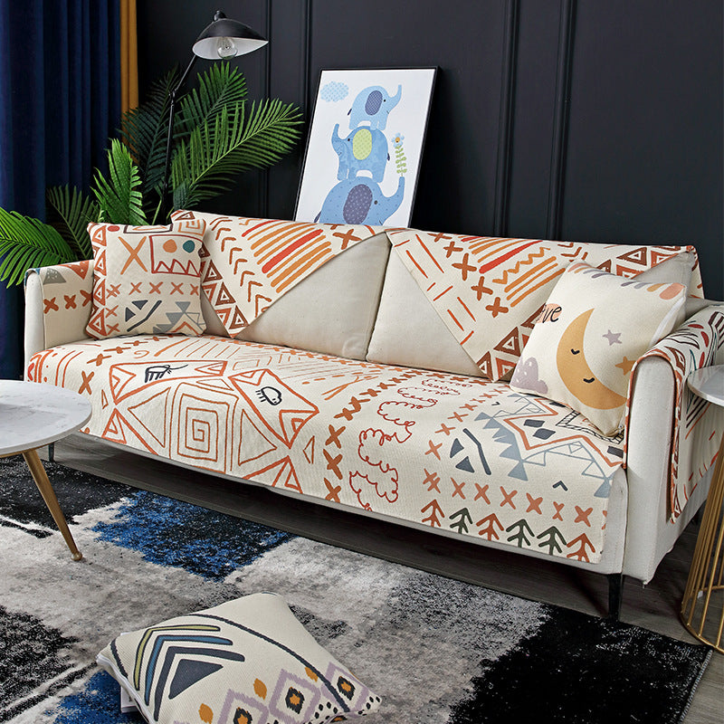 Four Seasons Universal Cotton And Hemp Sofa Cushion Minimalist