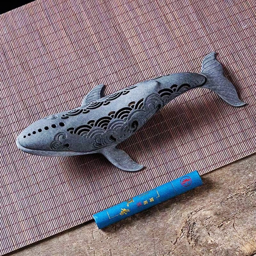 Whale Cooper Wires Incense Burner Furniture Decoration Ornaments