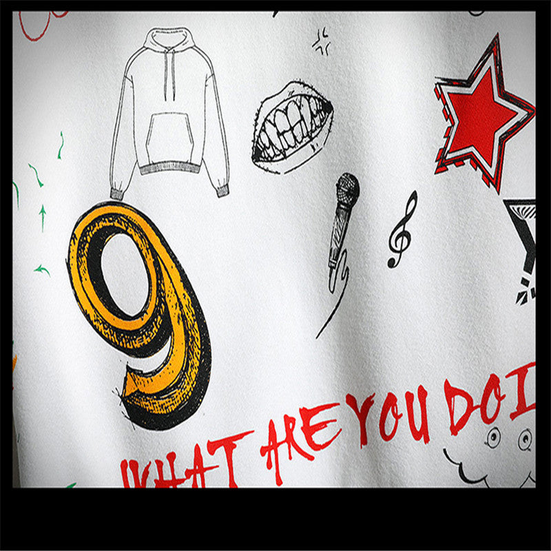 Fashion Printed Plus Size Sweater Coat Men's