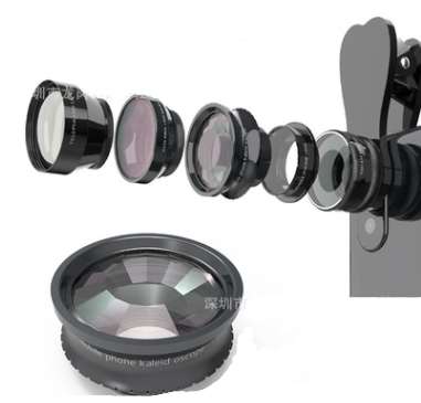 New mobile lens photography special effect lens suit MX-606 kaleidoscope fish eye wide angle polarizing lens