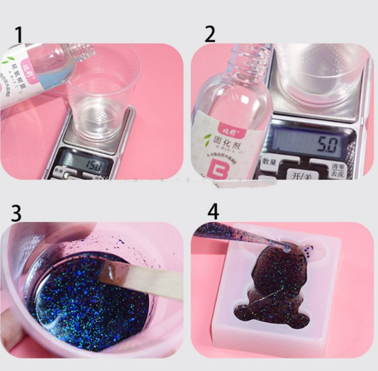 Diy Material Bag Novice Crystal Drop Glue Ab Glue Creative Ashtray Handmade Mold Set
