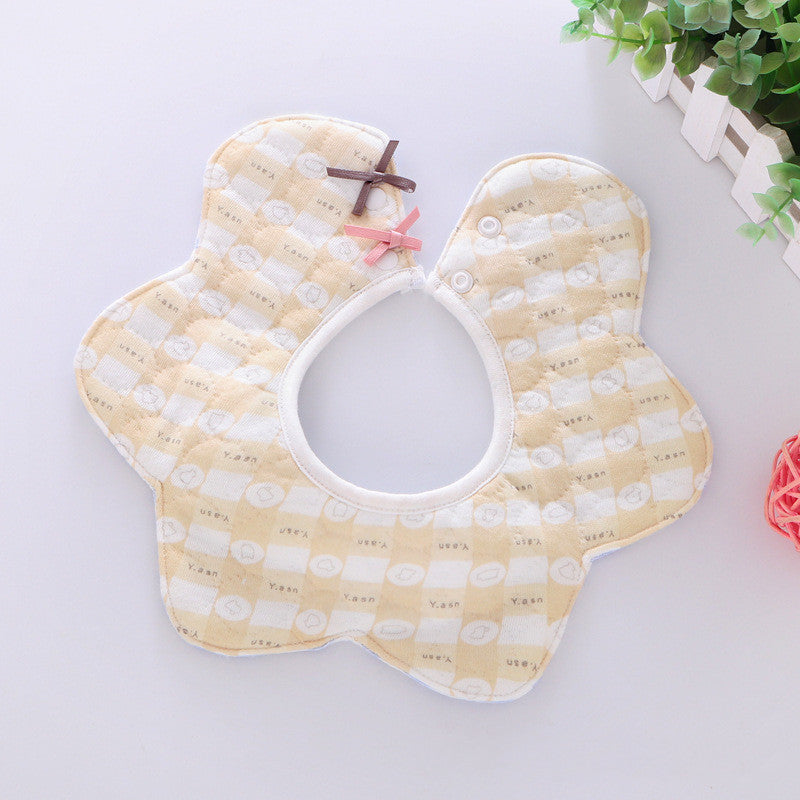 360° rotating flower waterproof saliva towel