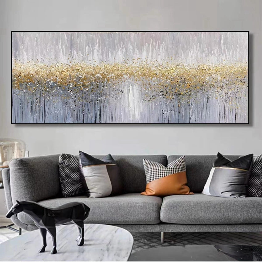 Abstract Foil Artwork Modern Decor Oil Painting On Canvas Lanscaple Pure Hand-painted Pictures Unframed