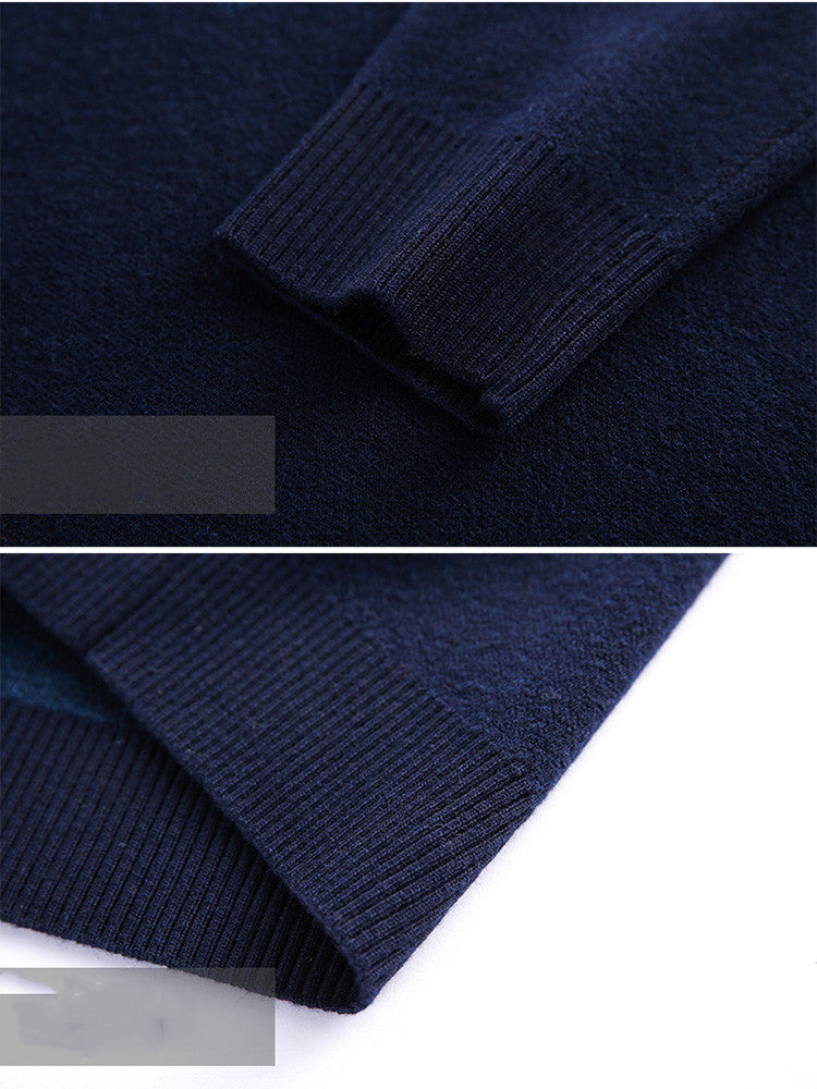 Men's Jacquard Loose Plus Size Wool Sweater