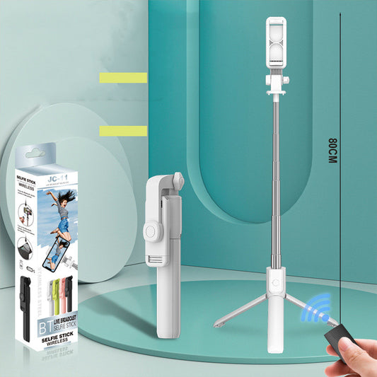 Mobile Phone Bluetooth Self Timer Rod Extension With Fill Light