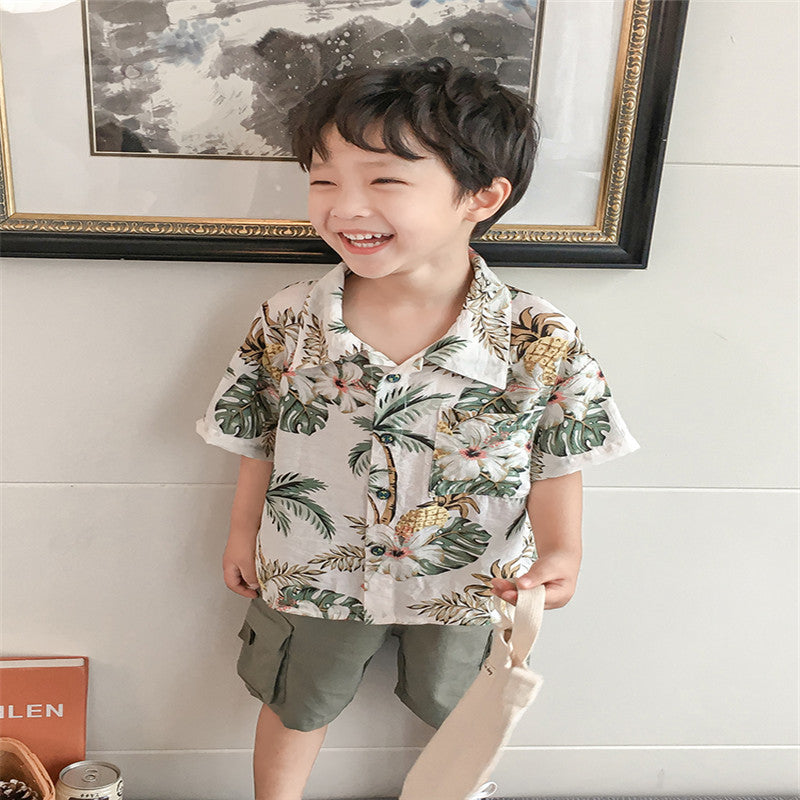 baby''s handsome flower shirt