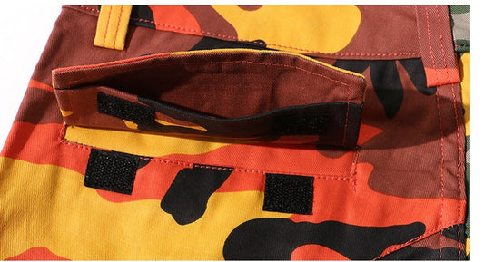 Pure Cotton Camouflage Overalls Men's Casual Pants