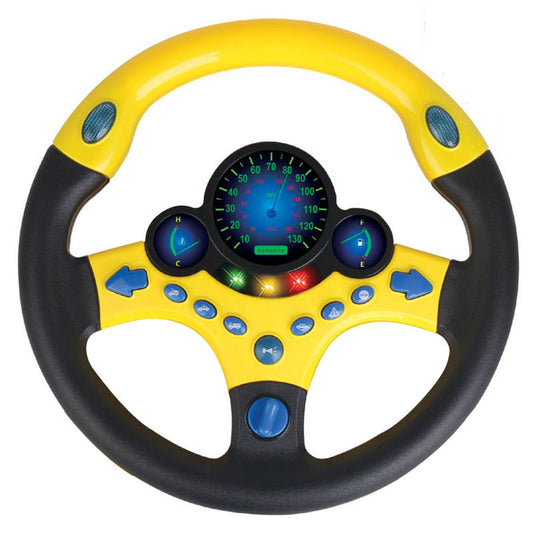Sound and light toy simulation steering wheel