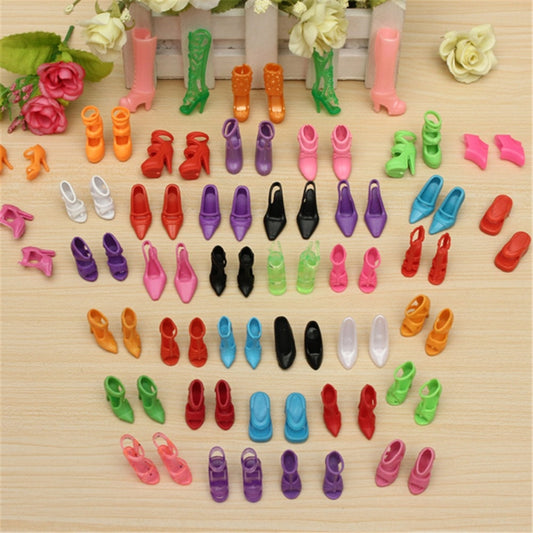 40 Pairs Lot New Fashion Mixed Style Different Mixed Shoes Boot For Doll Free Shipping