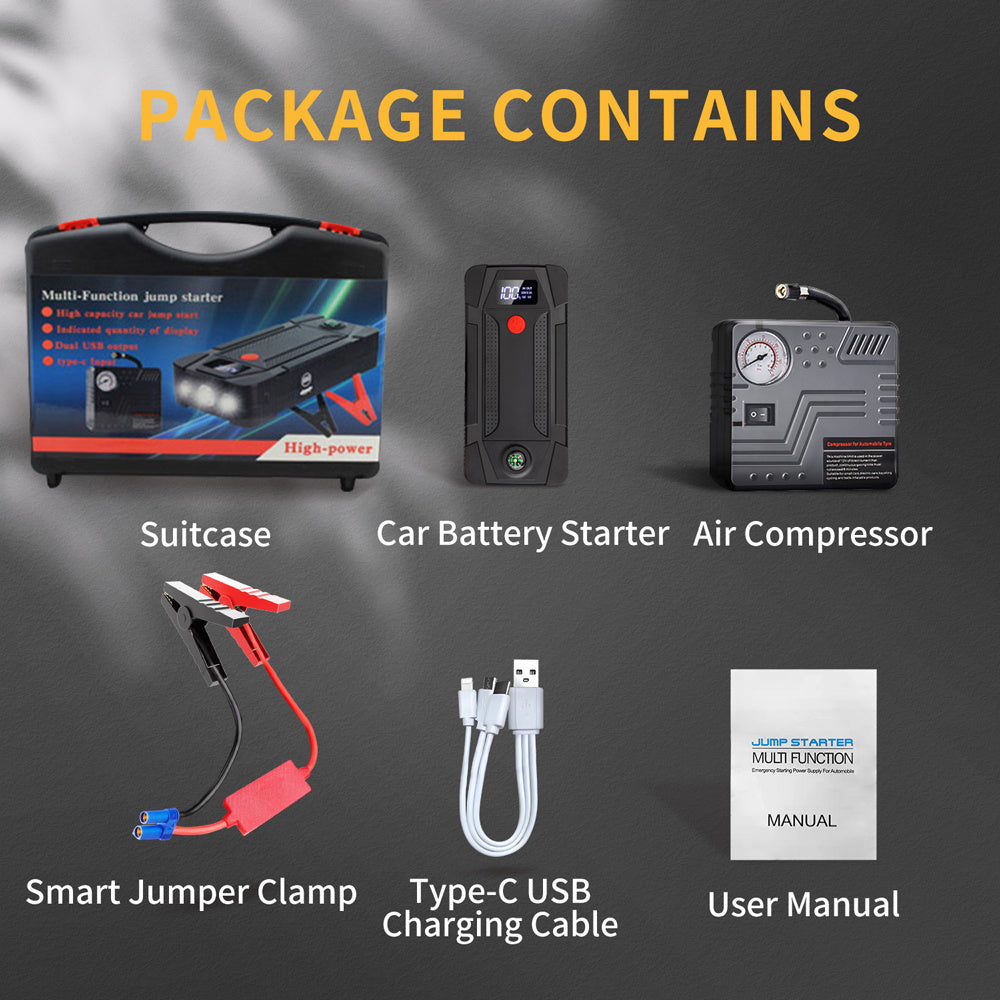 Large Capacity LCD Screen Car Emergency Start Power Supply