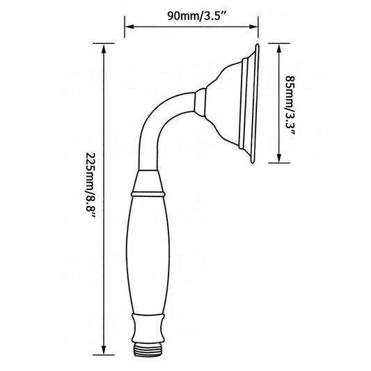 Free shipping brass metal PVD gold water saving telephone shower head handheld shower sprayer
