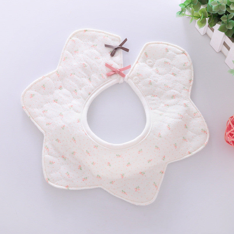 360° rotating flower waterproof saliva towel