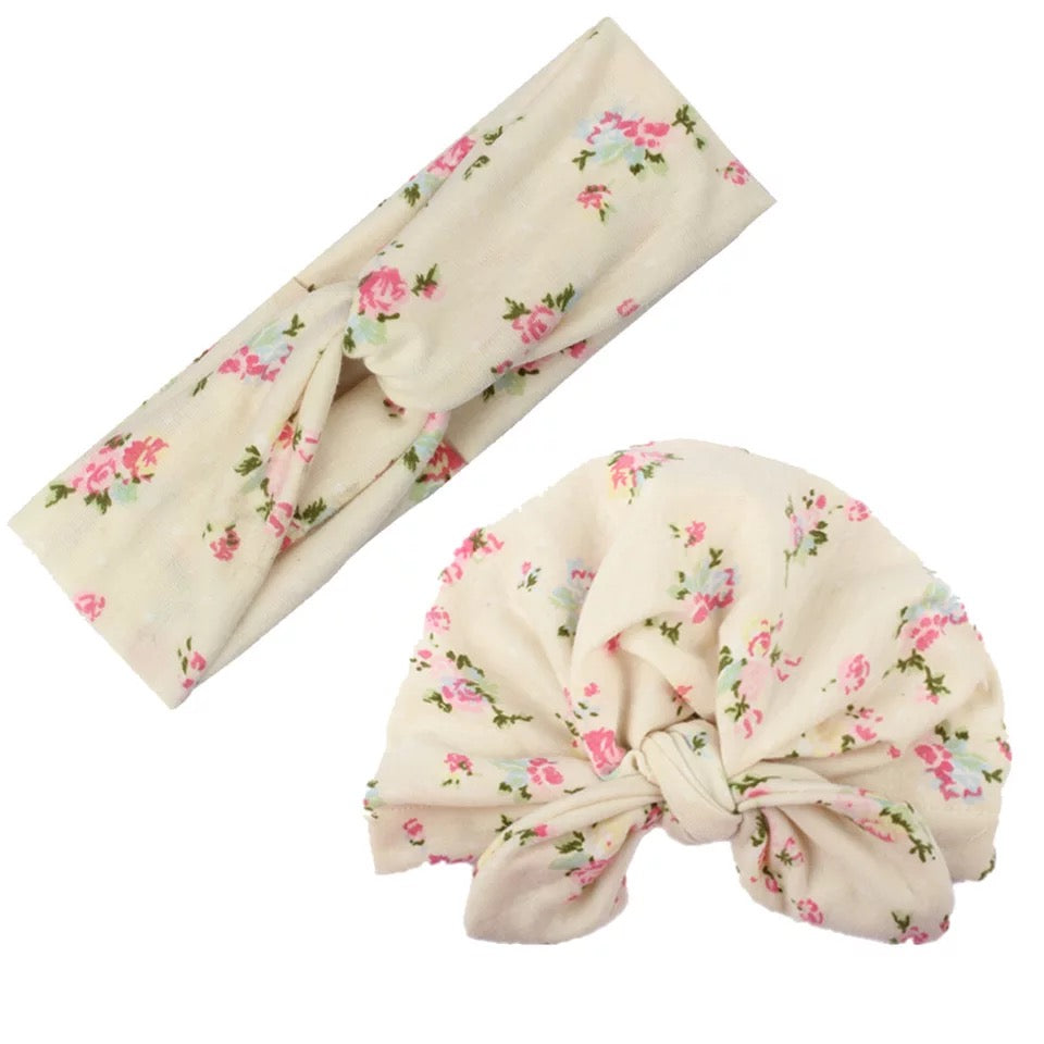 Floral print soft headband