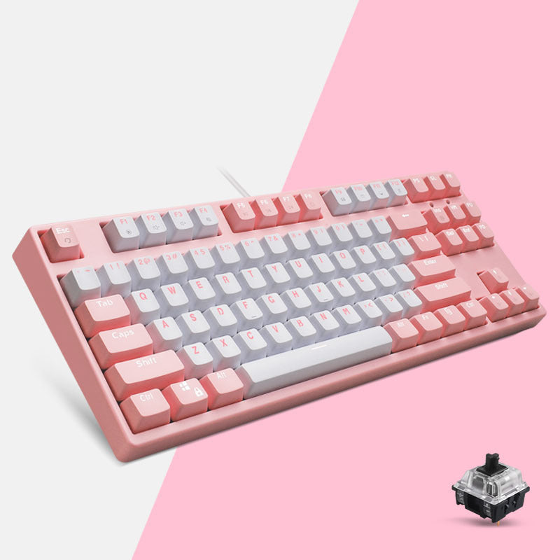 Mechanical Keyboard Cute Girl Desktop Computer