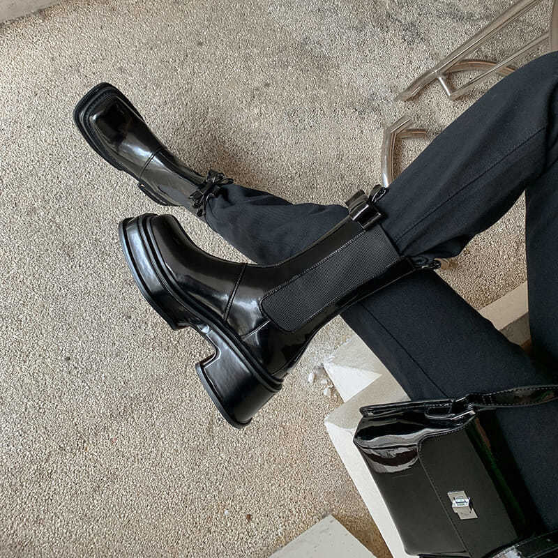 Fashion Women's Leather Bow Martin Boots