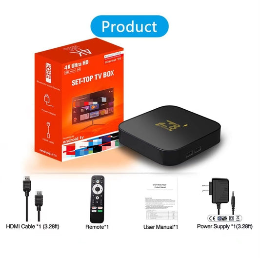 ATV Android 13 Bluetooth 5G Dual-band Wifi Network TV-set Box TV Box